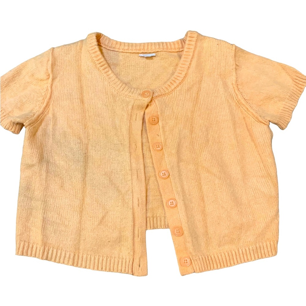 Garage peachy wool mini cardigan